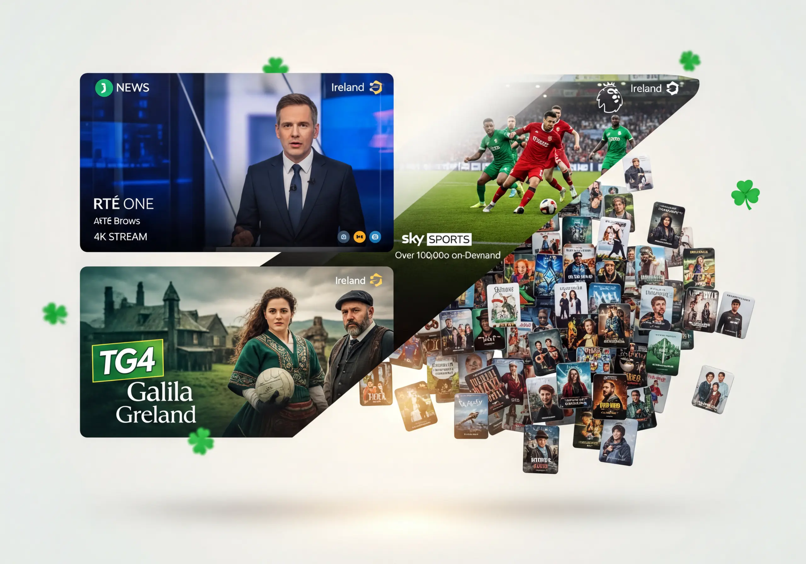 IPTV Belgique VOD library with 100,000+ movies and series available on demand